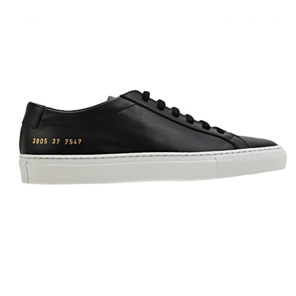Common Projects Women’s Achilles Low 'Black White' Leather Sneakers - Picture 1 of 10